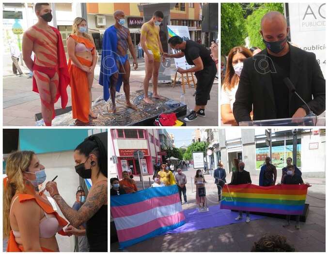 Momentos del acto de esta mañana en Los Llanos de Telde/TA.